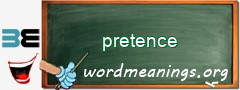 WordMeaning blackboard for pretence